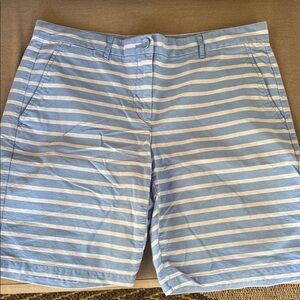 Gap boyfriend roll-up Blue Striped Shorts size 10